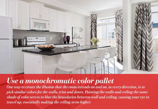 Use a monochromatic color pallet