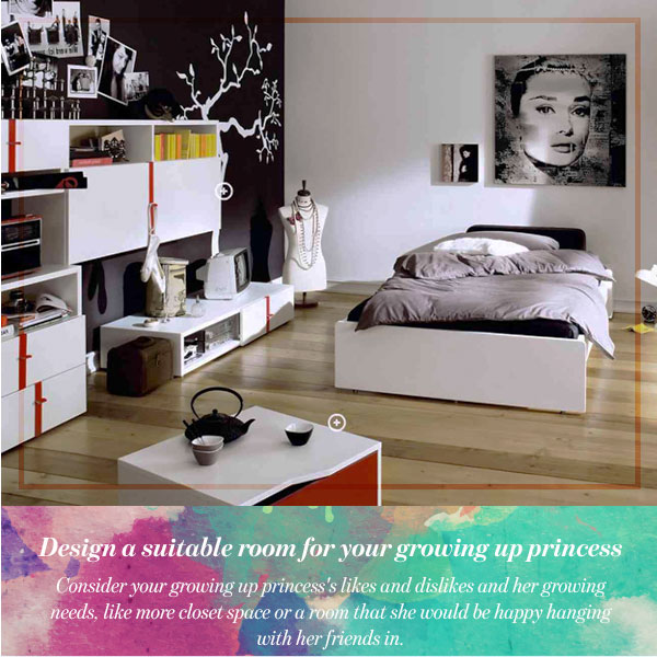 Design a suitable room for your growing up princess