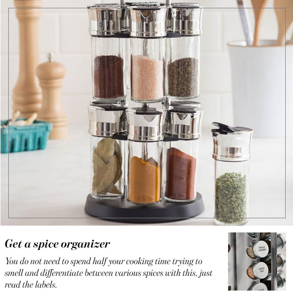 Get a spice organizer