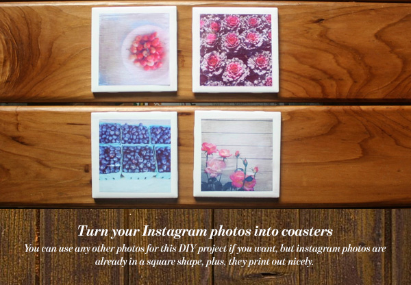 Instagram photos into coasters
