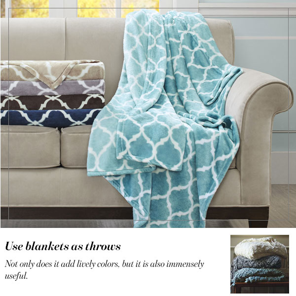 Use blankets as throws