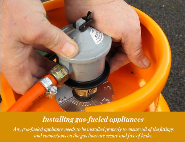 Installing gas-fueled appliances