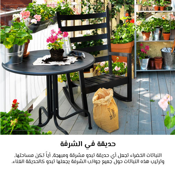 حديقة في الشرفة