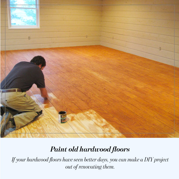 Paint old hardwood floors