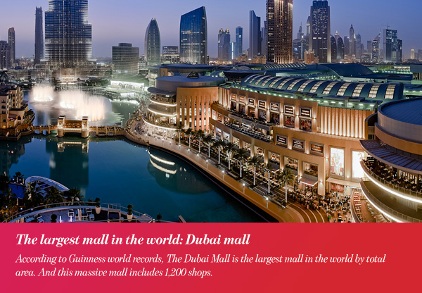 The largest mall in the world: Dubai mall