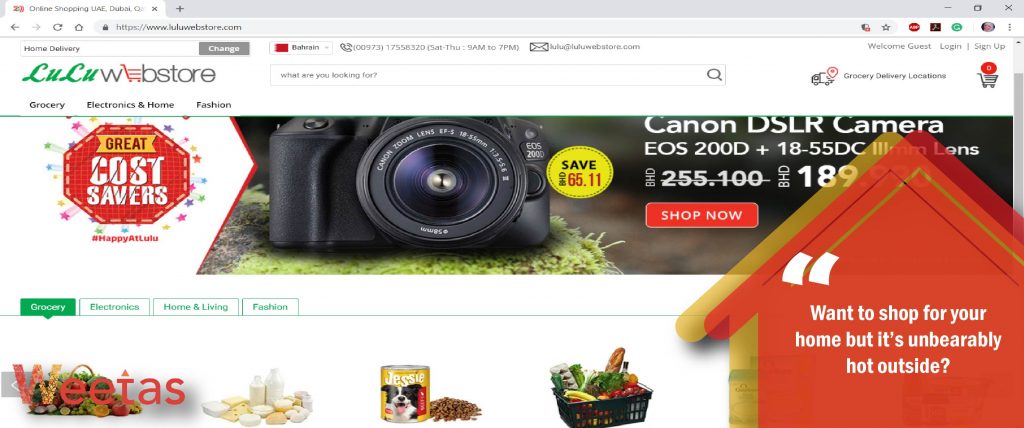 Online grocery shopping in Bahrain: LuLu Webstore