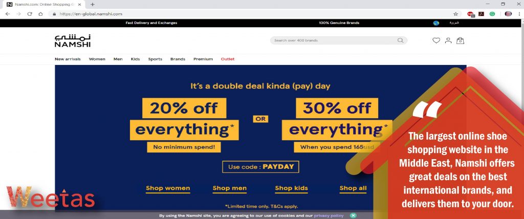 Online shoe shopping in Bahrain: Namshi