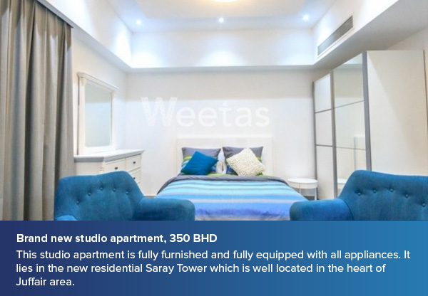 Brand new studio apartment, 350 BHD