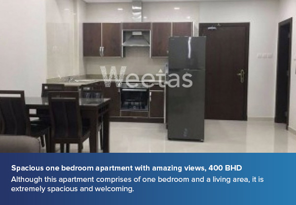 Spacious one bedroom apartment with amazing views, 400 BHD